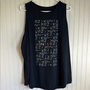 Men’s Nike Black Tank Top Athletic Cut Dri-Fit SZ 2X